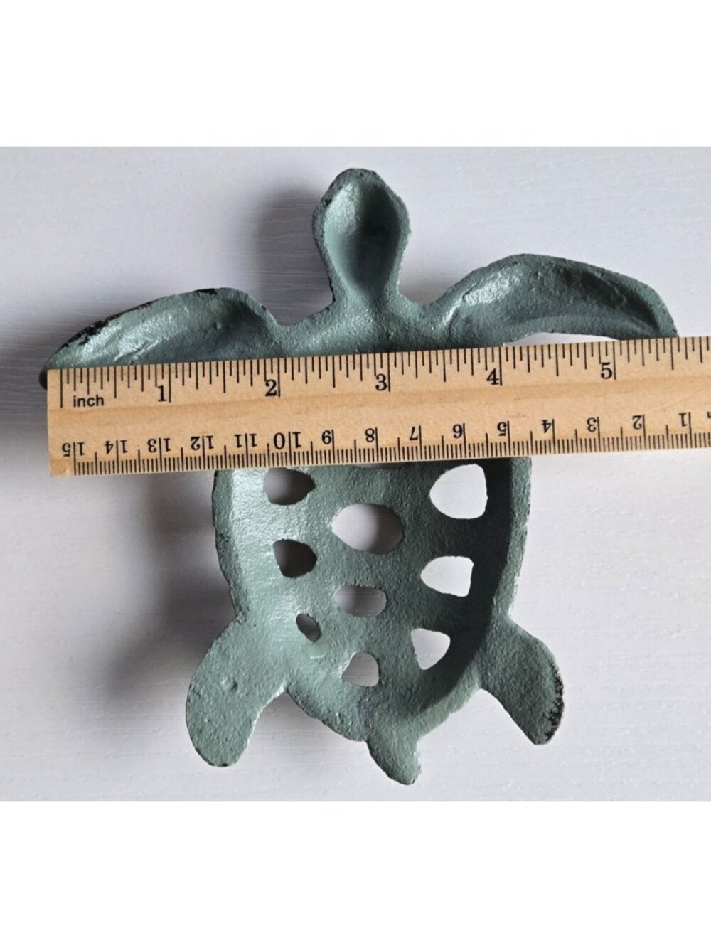 Sea Turtle Figurine Rustic Cast Iron Nautical Coastal Wall Plaque Beach Decor - Picture 5 of 5